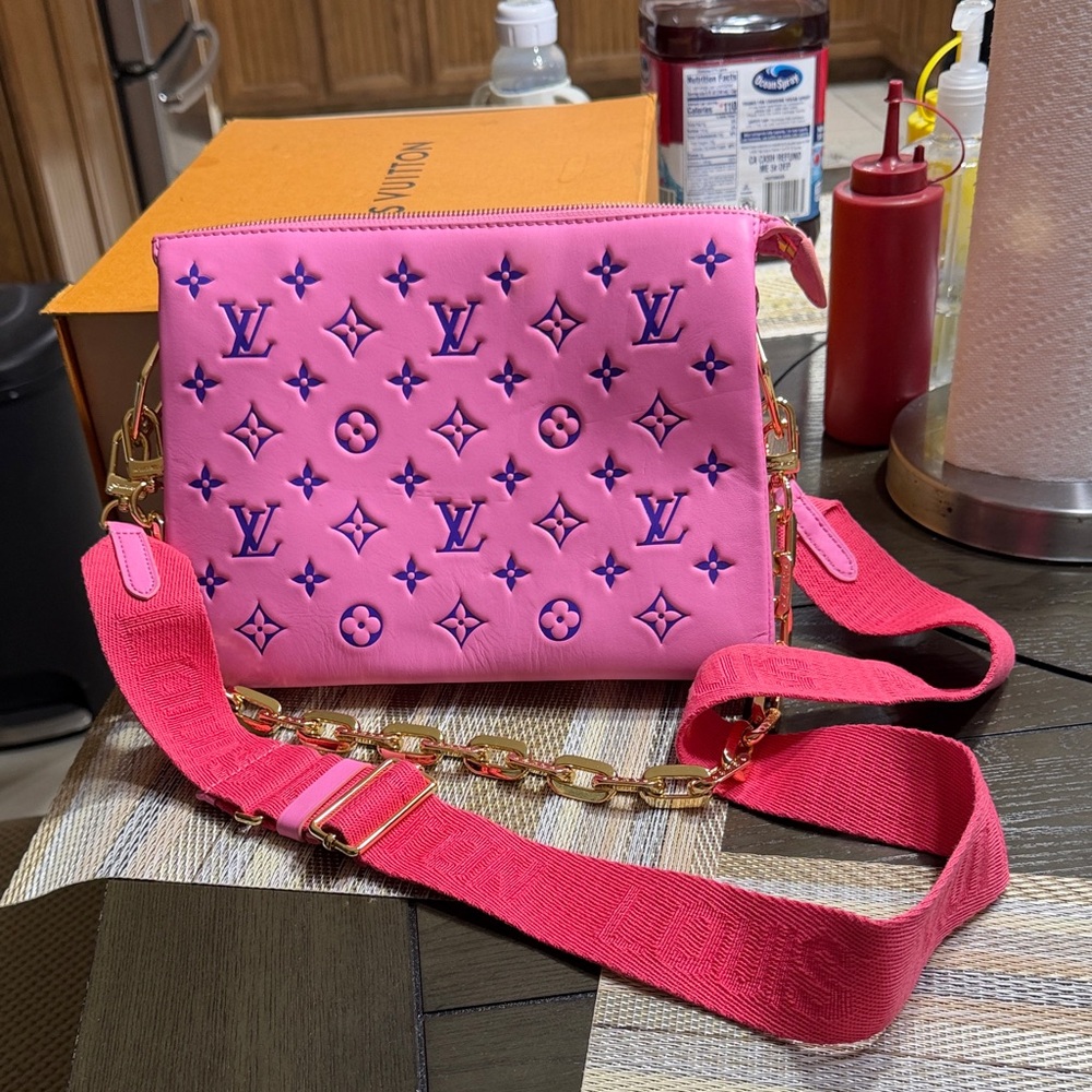 Louis Vuitton Pink and Blue Crossbody Bag